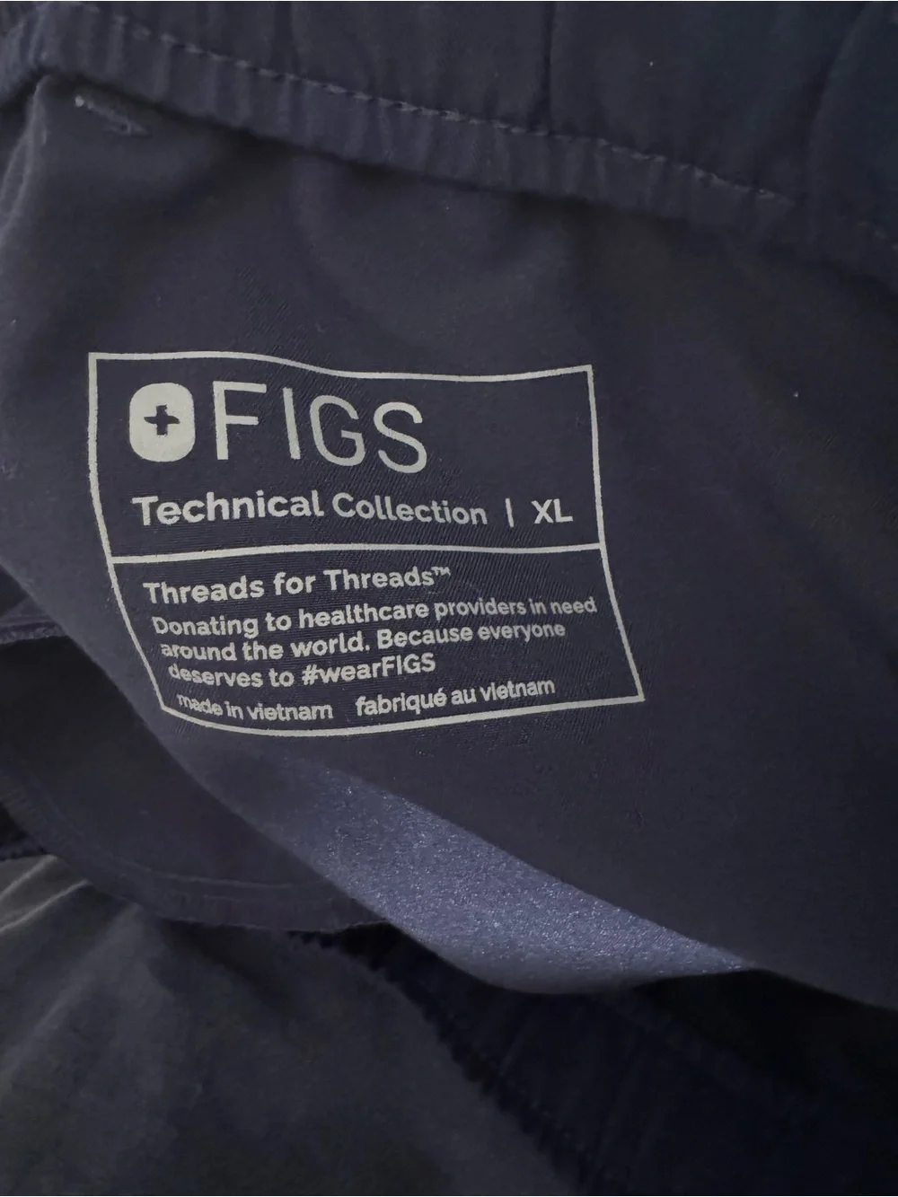 Figs Men's Navy Joggers with Contrast Drawstring